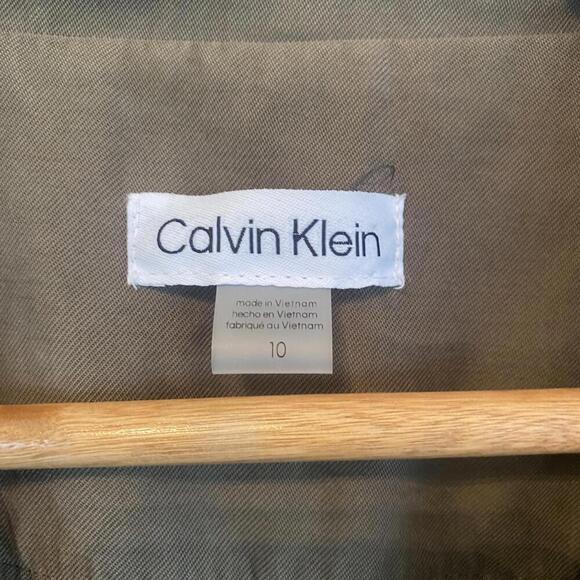 CALVIN KLEIN dark green shift dress sz 10 - Picture 3 of 4